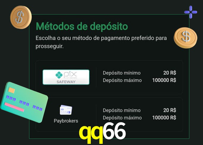 O cassino qq66 oferece uma grande variedade de métodos de pagamento